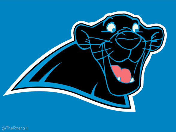 Bagheera Carolina Panthers Logo fabric transfer